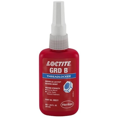 Henkel Anaerobic Threadlocker, Fine Threaded Fastener, Bottle, 50 Ml GRADE B 50ML IDH 199013